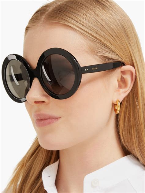 celine chunky round acetate sunglasses|WOMEN'S LUXURY ACETATE ROUND SUNGLASSES .